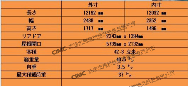 CIMC新造コンテナ 参考画像